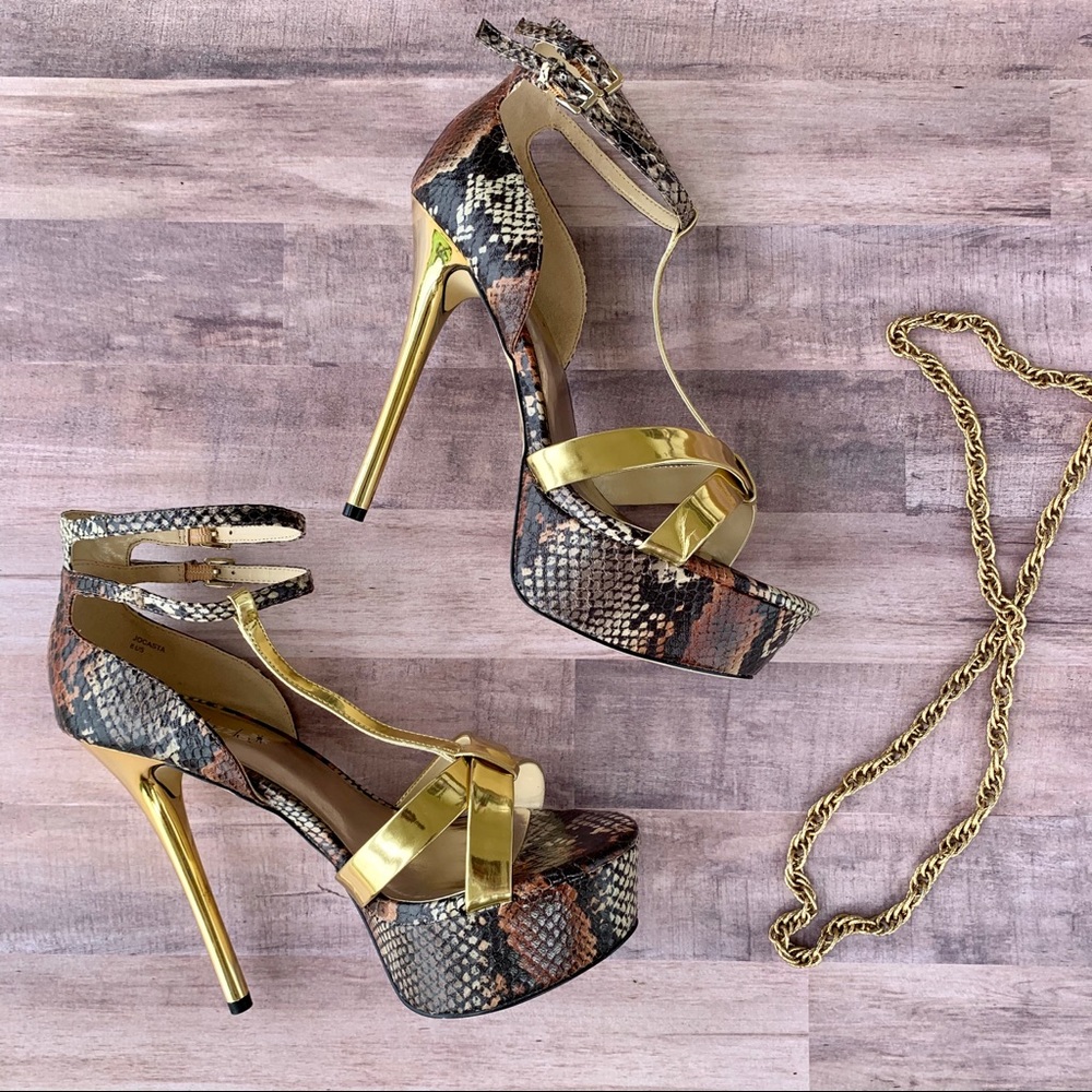Shoedazzle Jocasta Python Print Platform H - image 8